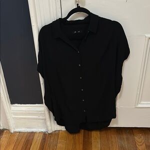Women's Black Button-Up Madewell Top